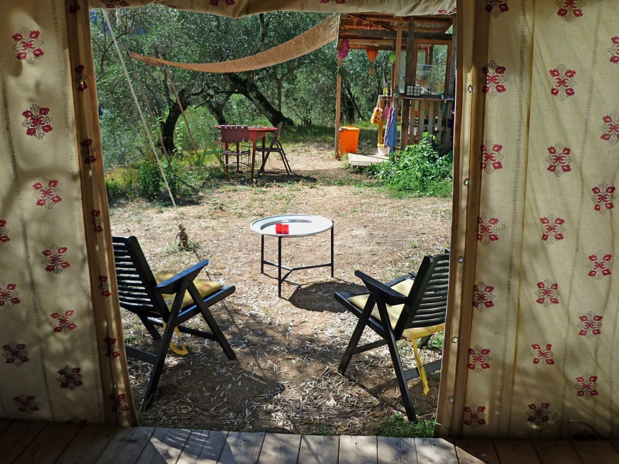 Indiase tent Casa Rovear in Italië (Ligurië, Pigna)