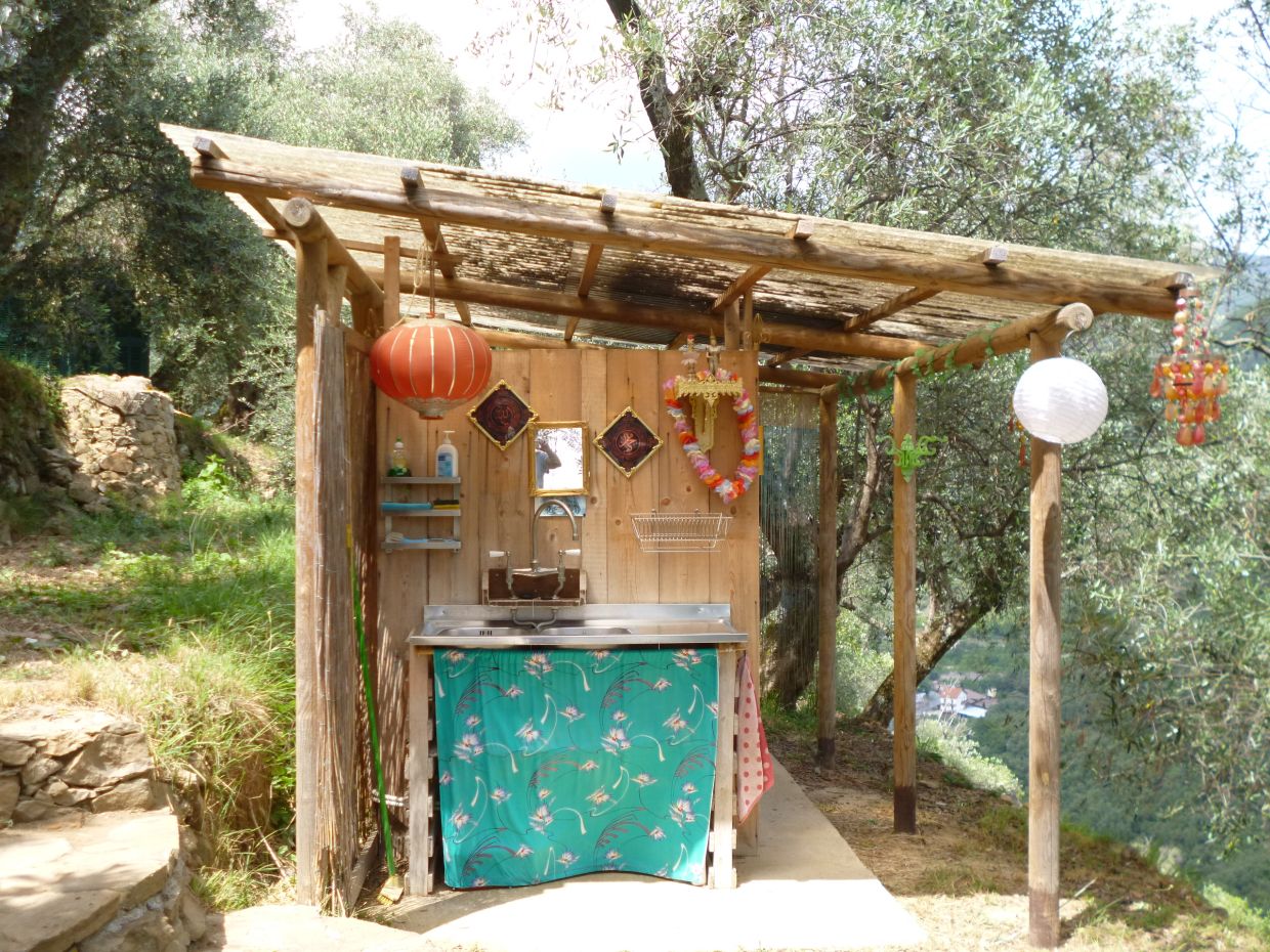 Indiase tent Casa Rovear in Italië (Ligurië, Pigna)